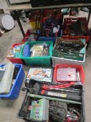 A LARGE SELECTION OF TOOLS AND CONSUMABLES - TRAYS NOT INCLUDED