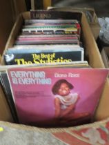 TRAY OF LP RECORDS TO INCLUDE GEORGE BENSON , LEO SAWYER ETC