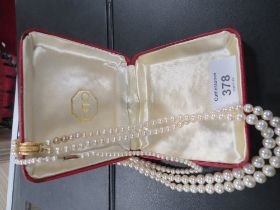 TWO VINTAGE CIRO PEARL NECKLACES WITH 9CT GOLD CLASPS