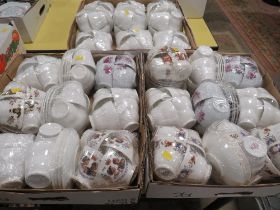 THREE TRAYS OF ASSORTED CERAMIC TEAWARE TO INCLUDE ROYAL IMPERIAL