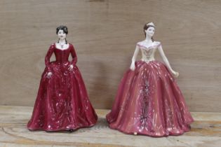 A COALPORT LIMITED EDITION VALENTINE BALL FIGURINE TOGETHER WITH LA DIVINA FIGURE (2)