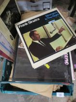 A TRAY OF LP RECORDS AND 78'S TO INCLUDE FRANK SINATRA ETC