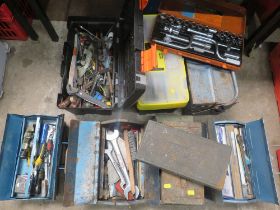 A SELECTION OF TOOL BOXES AND CONTENTS