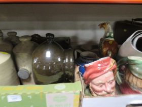 TWO TRAYS OF ASSORTED CERAMICS ETC TO INCLUDE BESWICK CHARACTER JUGS