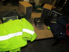 AN ONN CD PLAYER AND REFLECTIVE CLOTHING