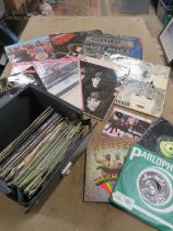 A SELECTION OF BEATLES 7" SINGLES AND LP RECORDS ETC