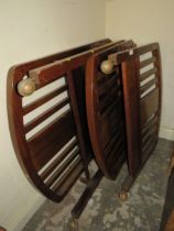 TWO VINTAGE MAHOGANY SINGLE BED FRAMES