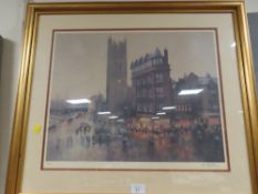 THREE FRAMED AND GLAZED SIGNED LIMITED EDITION PRINTS BY BOB RICHARDSON TO INCLUDE ST ANNE'S