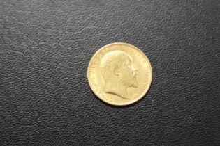 AN EDWARD VII HALF SOVEREIGN DATED 1908