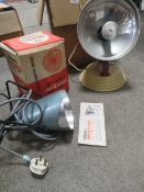 A BOXED VINTAGE BARBER HEALTH LAMP MODEL POPULAR TOGETHER WITH A PHILLIPS INFRAPHIL HEALTH LAMP (