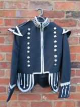 A BLACK PIPERS / DRUMMERS No.2 UNIFORM TUNIC, size 40L