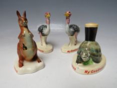 A SET OF FOUR CARLTONWARE 'MY GOODNESS - MY GUINNESS' CERAMIC FIGURES, tallest H 10 cm (4)