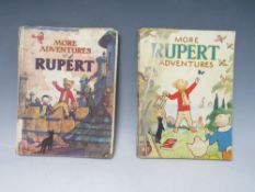 MORE ADVENTURES OF RUPERT' ANNUAL 1942, soft back No. 7, together with 'More Rupert Adventures'