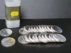 TWENTY FIVE x 2017 1oz .999 SILVER BRITANNICA COINS, in a Royal Mint plastic tube