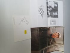 A TRAY OF AUTOGRAPHS AND PHOTOGRAPHS, LETTERS, CARD AND PAPER OF MAINLY FILM, THEATRE AND TELEVISION