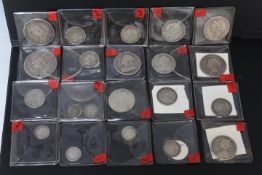 VICTORIA - A COLLECTION OF SILVER COINS, three pence - crown, to include crown 1887, double florin