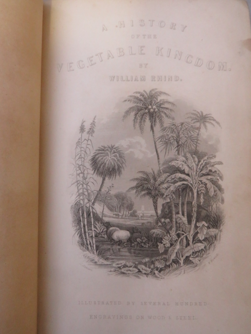 FIVE NATURAL HISTORY BOOKS - WILLIAM RHIND, 'A History of the Vegetable Kingdom' 1865, John Evelyn - - Image 6 of 10
