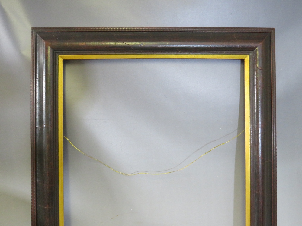 A LATE 19TH . EARLY 20TH CENTURY EBONISED DUTCH FRAME, with gold slip, frame W 10 cm, slip rebate 62 - Image 2 of 7