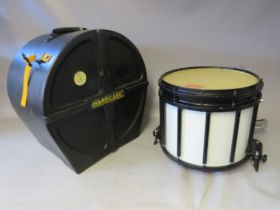 A PREMIER 14" MARCHING SNARE DRUM, with rigid case