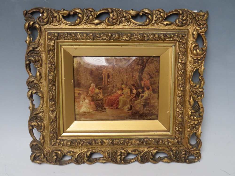 A SET OF FOUR 19TH CENTURY CRYSTOLEUMS, depicting figures in period settings, comprising one - Image 9 of 10