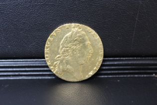 GEORGE III 1798 SPADE TYPE GUINEA, ex mount