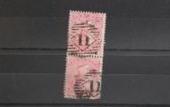 POSTAGE STAMPS - S.G. 66 Wi 1856 4d, watermark inverted, a vertical pair