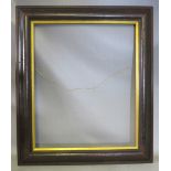 A LATE 19TH . EARLY 20TH CENTURY EBONISED DUTCH FRAME, with gold slip, frame W 10 cm, slip rebate 62