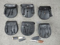 SIX LEATHER DAY SPORRAN'S PLUS TWO DIRKS
