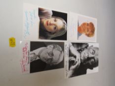 A TRAY OF AUTOGRAPHS AND PHOTOGRAPHS, LETTERS, CARD AND PAPER OF MAINLY FILM, THEATRE AND TELEVISION