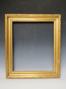 A 19TH CENTURY GOLD FRAME, with acanthus leaf design to outer edge, frame W 6.5 cm, rebate 57 x 43