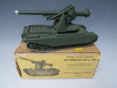 A BRITAINS MILITARY SELF PROPELLED 155 m. m. GUN, boxed