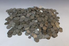 A LARGE QUANTITY OF PRE 47 SILVER COINS, 3d - 2/6, approximately £76 face value