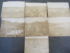 CRIMEA WAR INTEREST - SEVEN ORIGINAL SALT PRINT VIEWS, some with pencil annotations to the back,