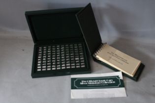 A CASED PRESENTATION SET OF SILVER '100 GREATEST CARS' BY JOHN PINCHES, in original boxes