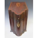 A 19TH CENTURY MAHOGANY KNIFE BOX, with inlaid Patera detail to the lid, H 40 cm A/FCondition