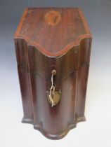 A 19TH CENTURY MAHOGANY KNIFE BOX, with inlaid Patera detail to the lid, H 40 cm A/FCondition