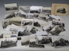 A SMALL TRAY OF 20TH CENTURY RAILWAY AND STEAM LOCOMOTIVE PHOTOGRAPHS, average 9 x 14 cm