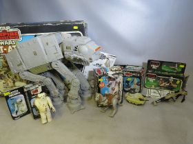 FIVE BOXED STAR WARS ITEMS TO INCLUDE EMPIRE STRIKES BACK AT-AT (ALL TERRAIN ARMOURED TRANSPORT),