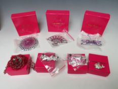 A COLLECTION OF SEVEN BUTLER AND WILSON JEWELLERY ITEMS, to include a multi-coloured dragonfly