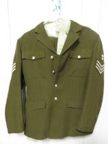 A MILITARY UNIFORM TO INCLUDE JACKET, SHIRT AND TROUSERS