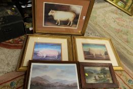 A QUANTITY OF PICTURES & PRINTS TO INCLUDE CLASSIC AGRICULTURAL EXAMPLES (4)