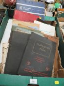 A TRAY OF VINTAGE COMMERCIAL VEHICLE AND ENGINEERING CATALOGUES ETC