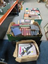 A QUANTITY OF ASSORTED BOOKS TO INCLUDE HARDBACK AUTOBIOGRAPHY (TRAYS NOT INCLUDED )