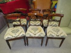 A SET OF 6 WILLIAM IV ROSEWOOD DINING CHAIRS