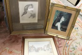 A SELECTION OF FRAMED AND GLAZED PICTURES, AND PRINTS TO INCLUDE MICHAEL DICKIES HOUSE (6)