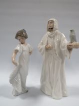 A ROYAL DOULTON FIGURE TOGETHER WITH A NAO FIGURE