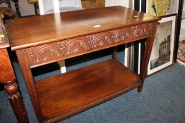 A LLOYD LOOM LINEN BOX, CONSOLE TABLE AND HALL TABLE (3)