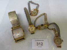 A VINTAGE GENTLEMANS ORIS 15 WRISTWATCH, IN GOLD PLATED FANCY LUG CASE, ON LATER EXPANDING STRAP,