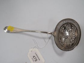A CONTINENTAL SIFTER SPOON STAMPED ONLY WITH MAKERS MARK