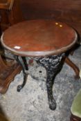 A CAST IRON PUB TABLE